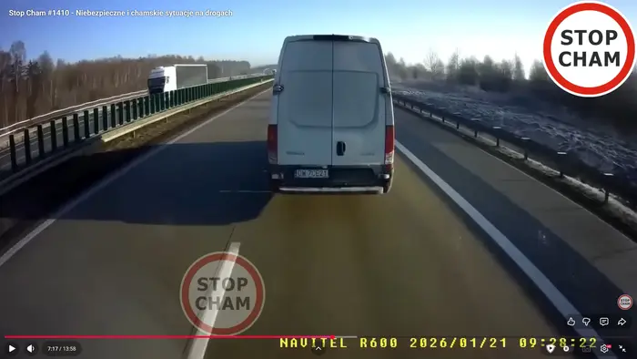 głąb wyhamowuje tira na eksresówce