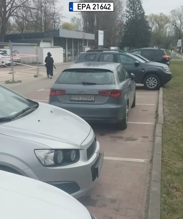 Niezłe parkowanie gość uprawia w Audi
