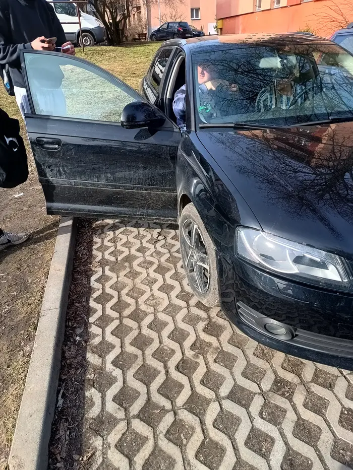 Ten pan nie umie parkowac na parkingu