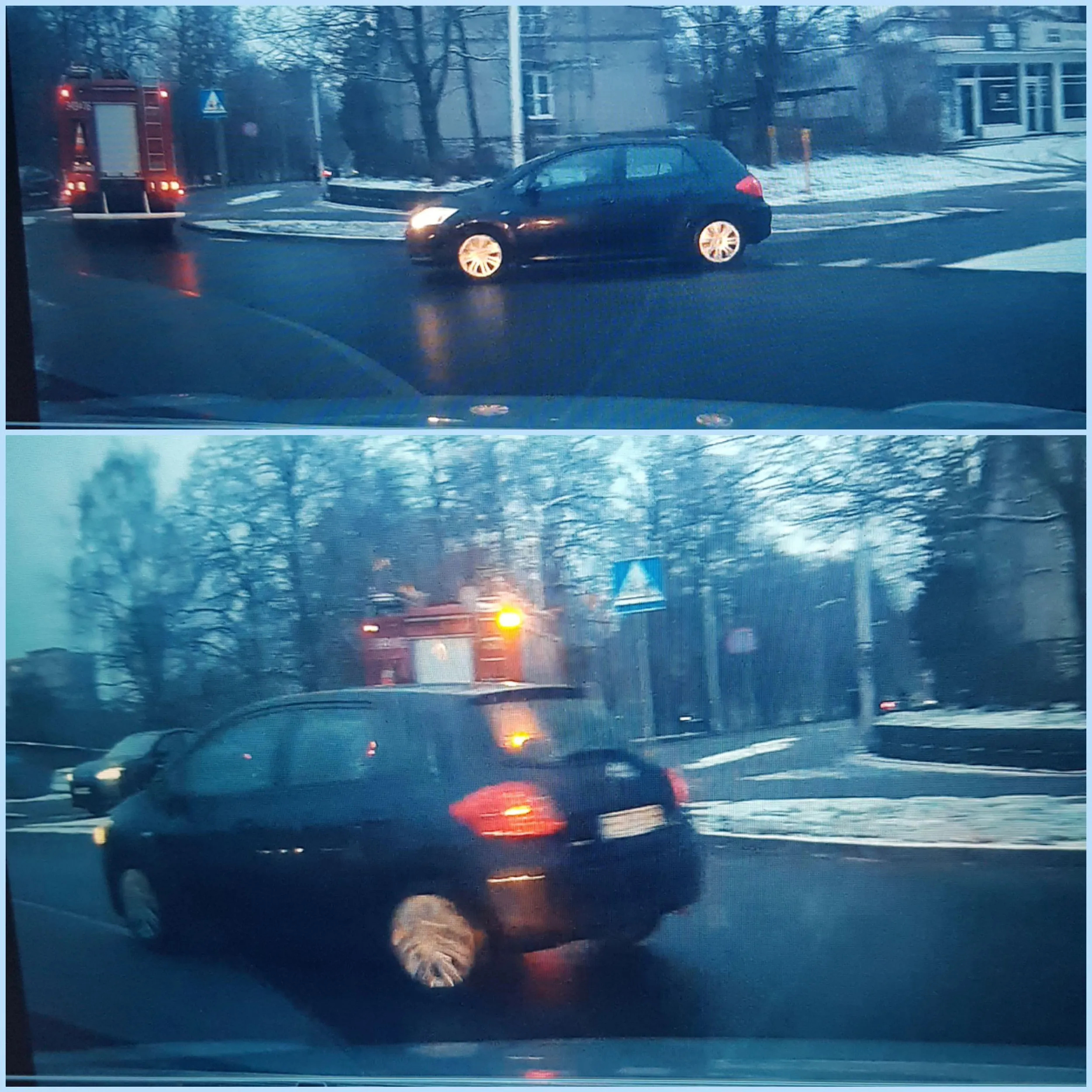 Pomijam że nie znasz przepisów i zasad pierwszeństwa na rondzie. Ale starucho nawet nie spojrzałaś!