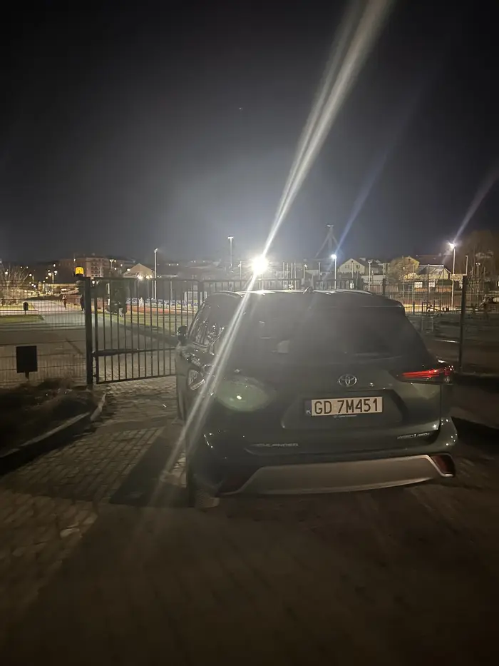 Do licha Misiu! To jest droga pożarowa!!! Obok mnóstwo miejsc na parkingu ?