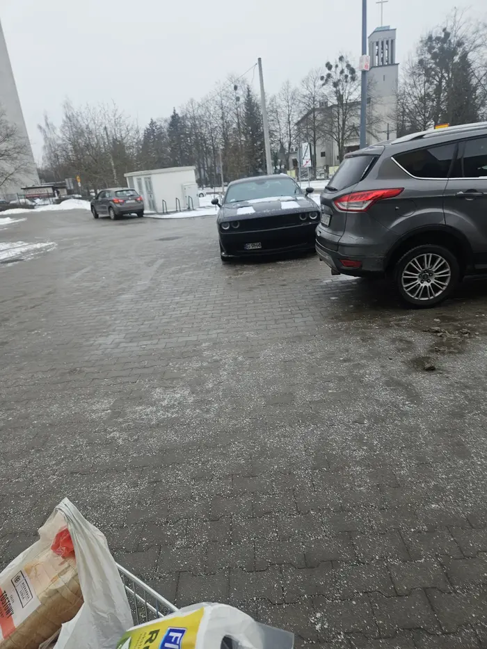 Cały parking pusty pod lidlem, dosłownie 3 samochody, a głąb musi parkować pod drzwiami
