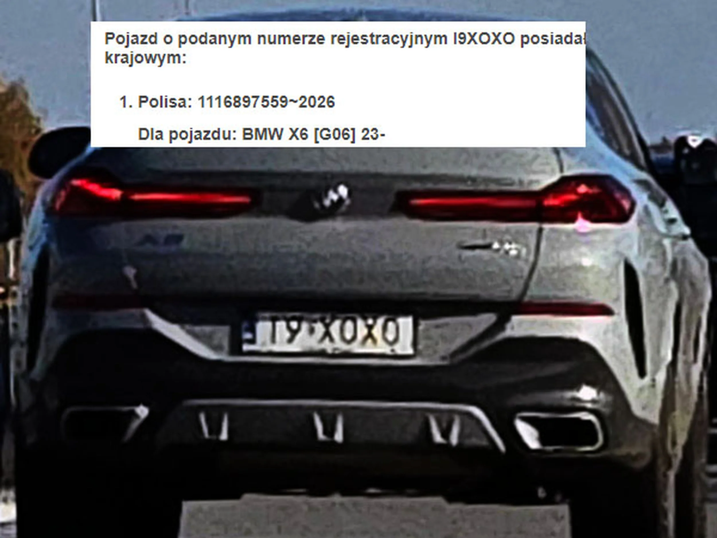 Fajny numer, blacha I9 XOXO