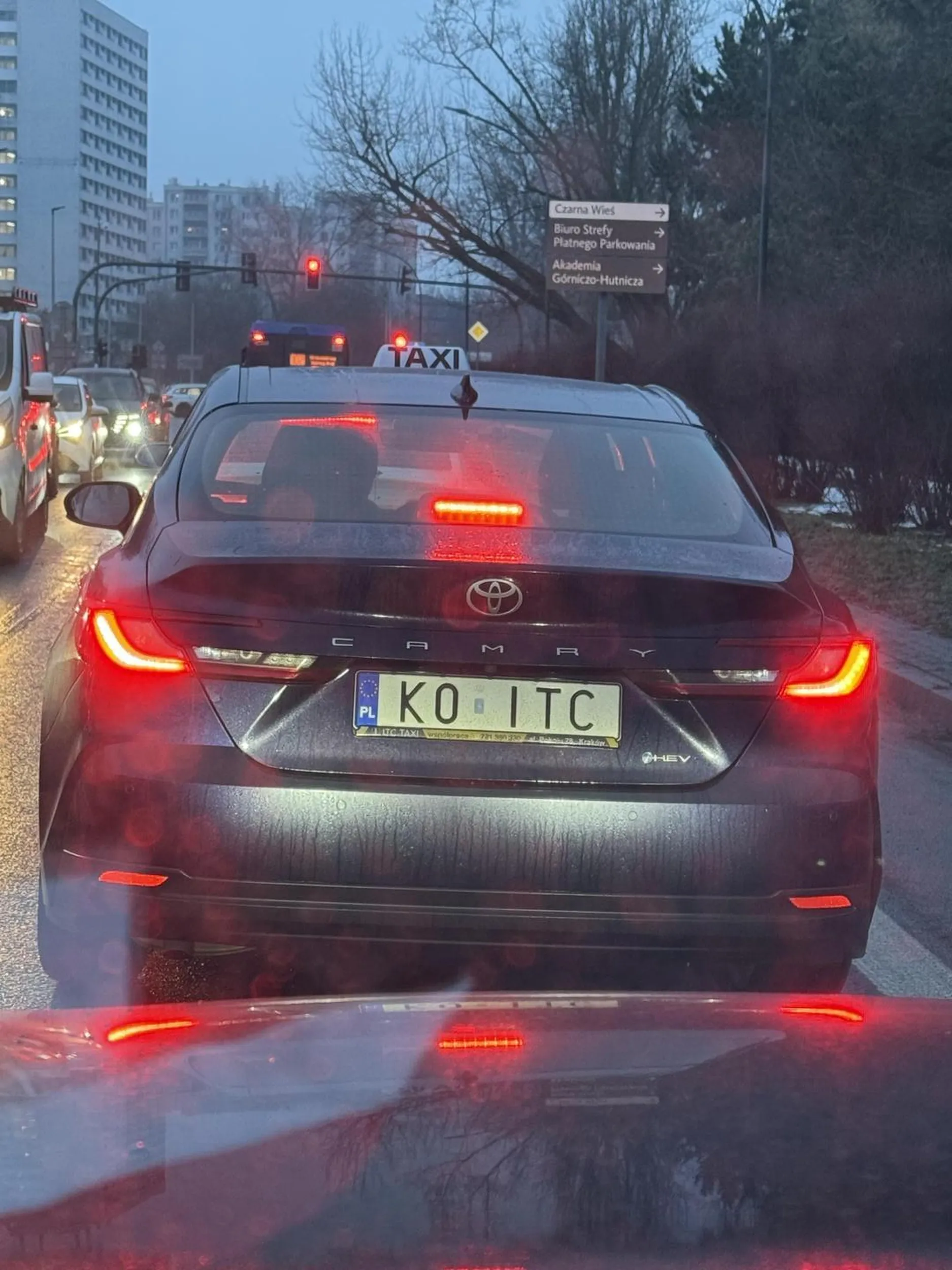 Typowa taksówka - akurat przede mną tamował ruch.