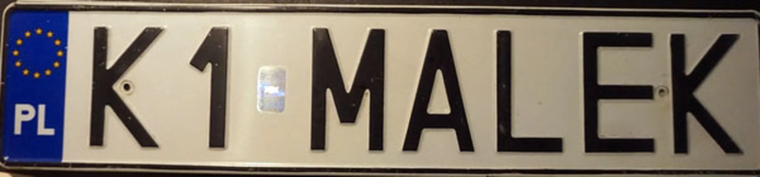 Fajny numer, blacha K1 MALEK