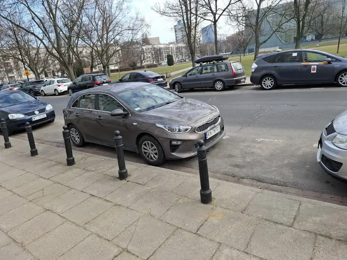 Kolejny raz utwierdzam się w przekonaniu że warszawscy kierowcy to jednak gatunek podczłowieka. Aż dziw że szrot nie jest oklejony rolką karnych kutasów albo oznaczony żółtym płynem fizjologicznym