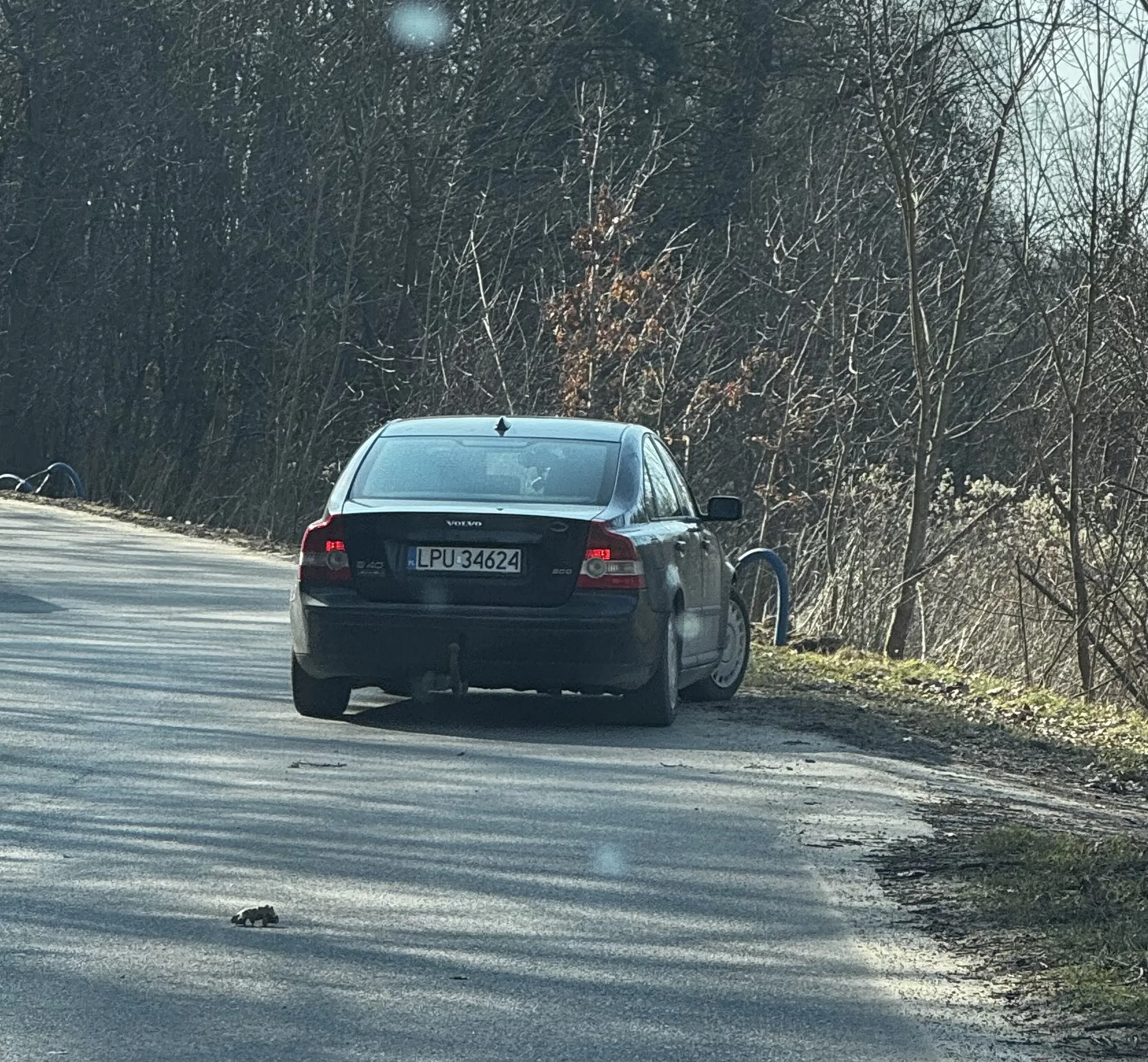 Parkowanie na poboczu, na samym zakręcie… brak realnego oszacowania niebezpieczeństwa jakie się stwarza.