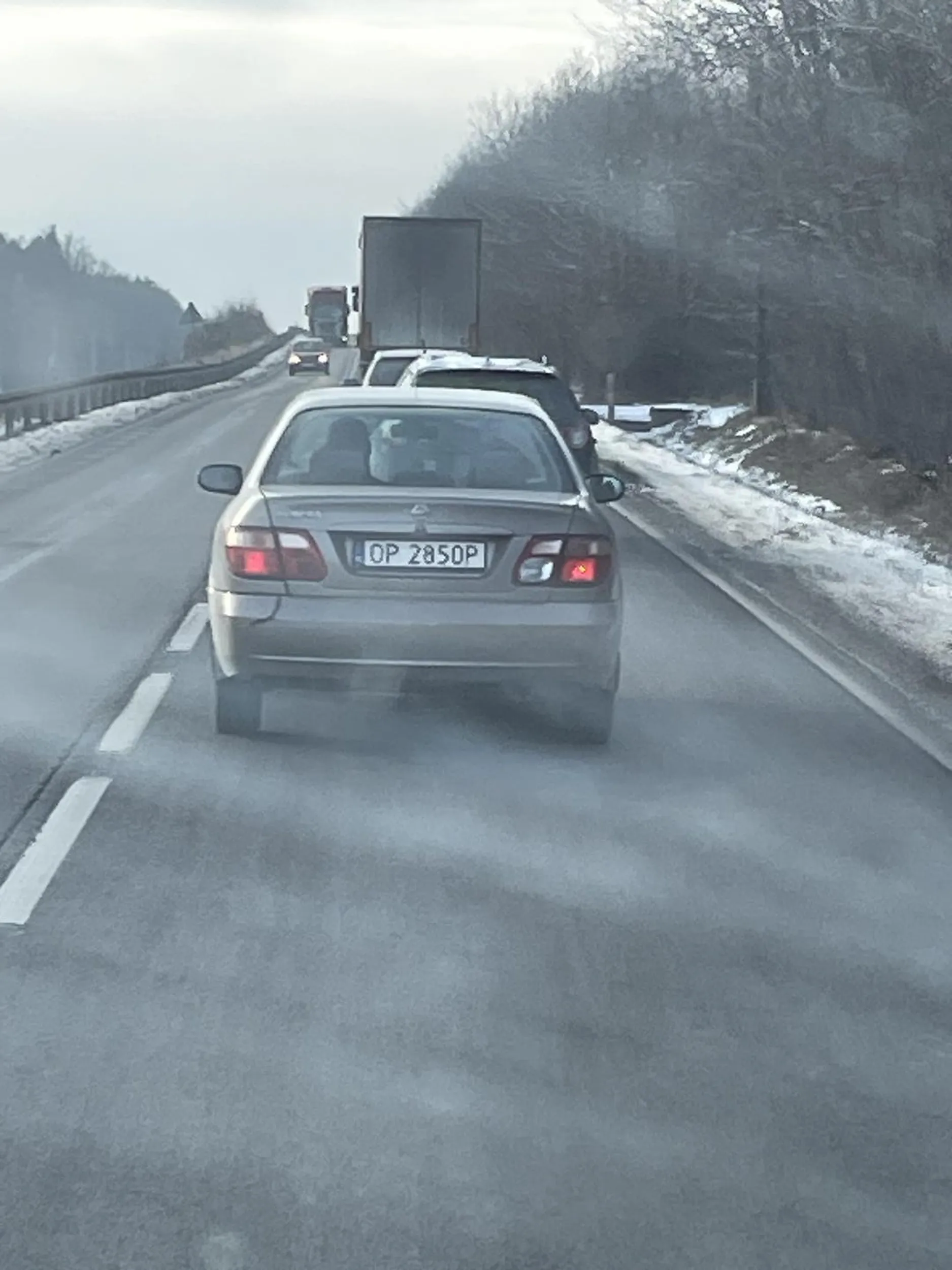 Pan wyprzedzał mnie na przejściu dla pieszych po czym  za chwilę mało nie spowodował wypadku