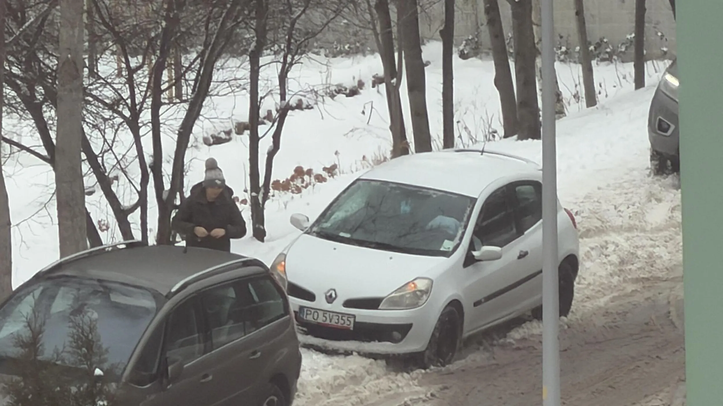 Parkowanie na chodniku na zakazie zatrzymywania się. Nieładnie.