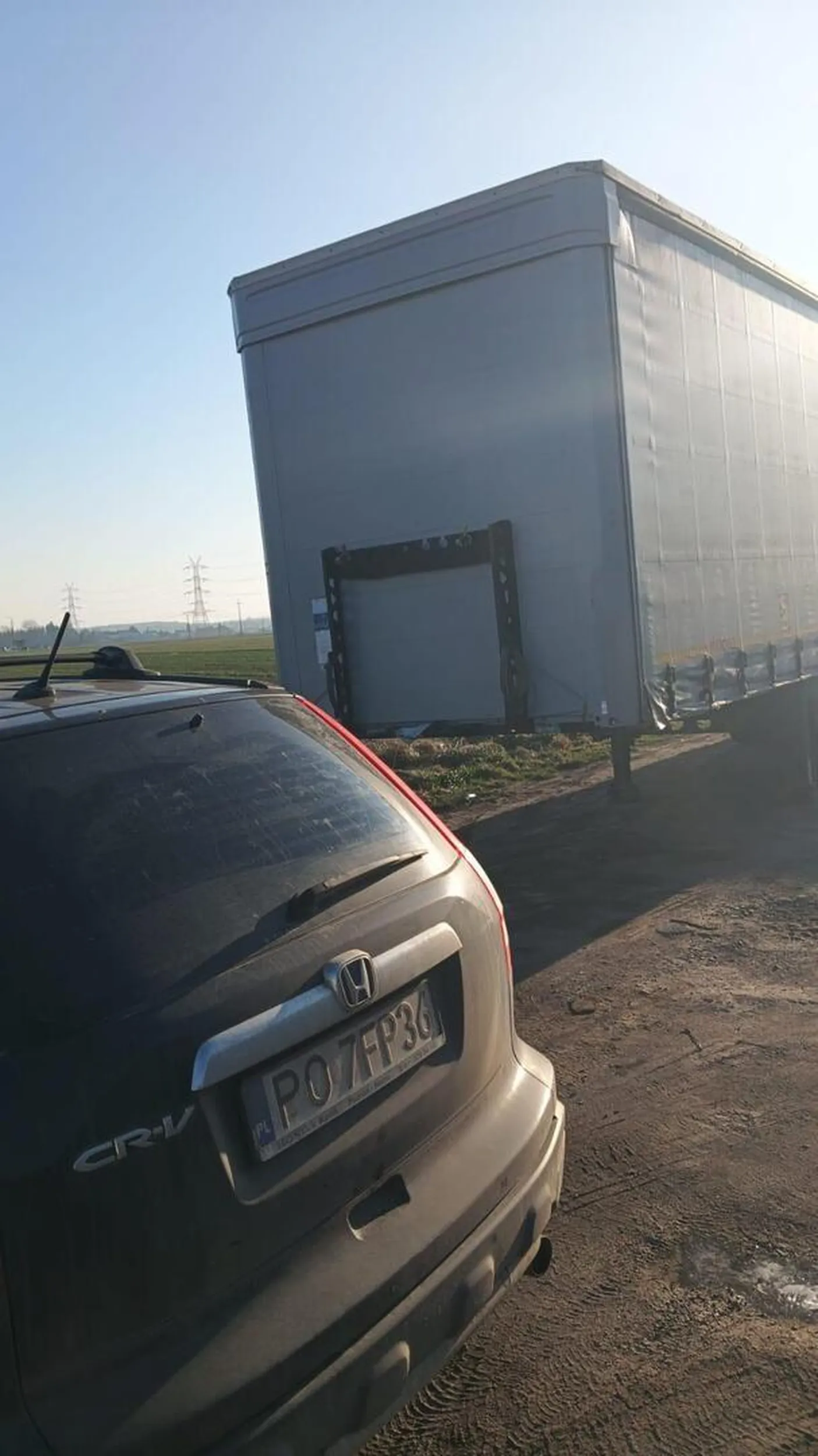 Zablokował naczepę