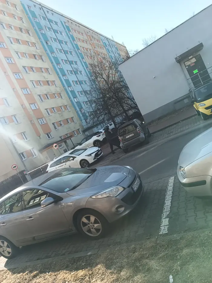 W pełni rozumiem skorzystanie z parkowania prostopadle mając tak krótkie auto. Ale po co tyle miejsca między smartami? Szczególnie w tak skromnym w miejsca parkingowe fyrtlu.