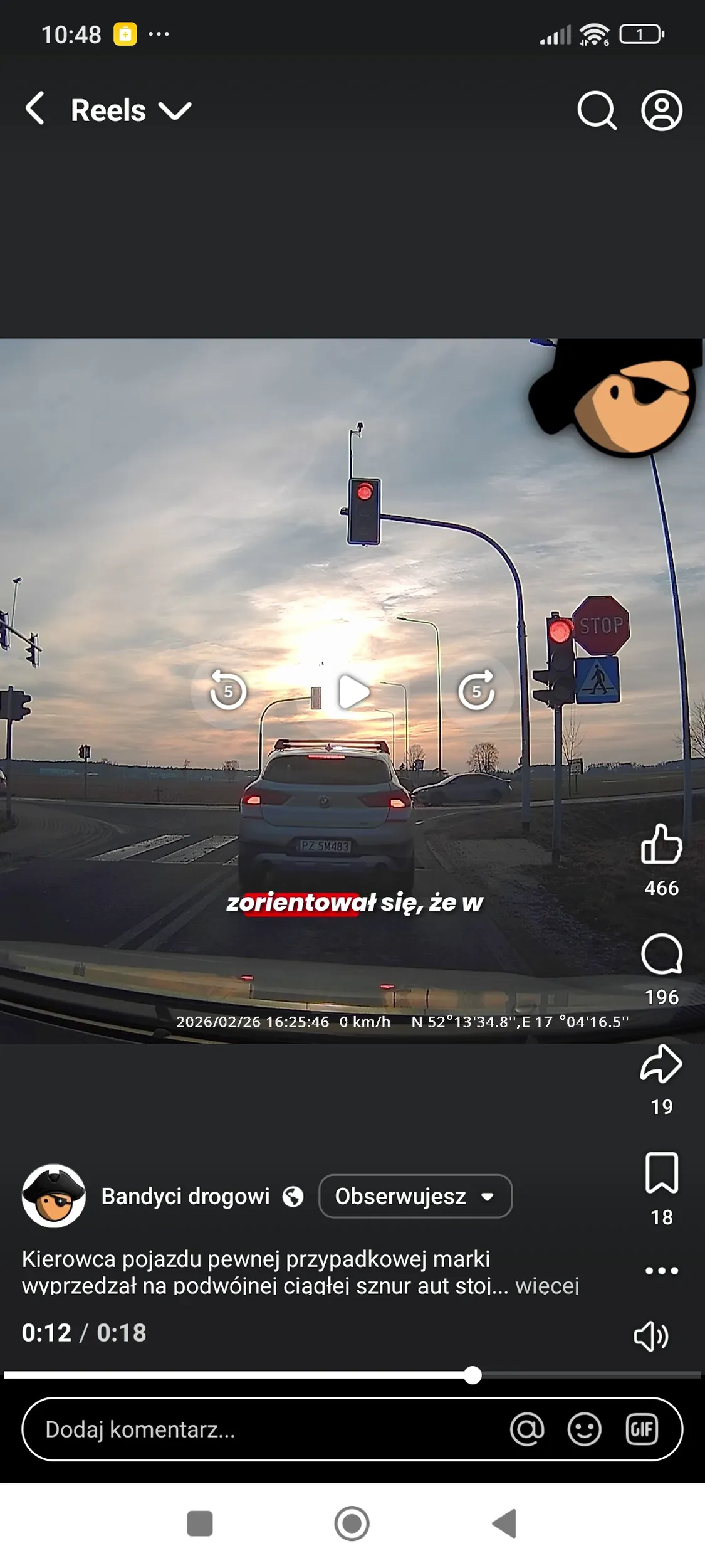 Lepiej się czujesz, że jadąc pod prąd wyprzedzałes kilka aut stojących na czerwonym świetle? Burak z bmw https://www.facebook.com/share/v/18akUmDgQo/