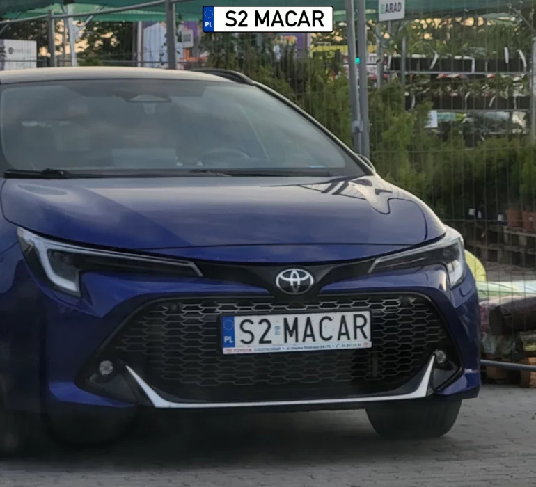 S2 MACAR - numer rejestracyjny