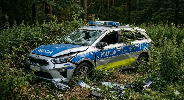 Bardzo dobry kierowca ustapil mi pierszerszenstwa po czym przejechal psa i schowal radiowoz w krzakach