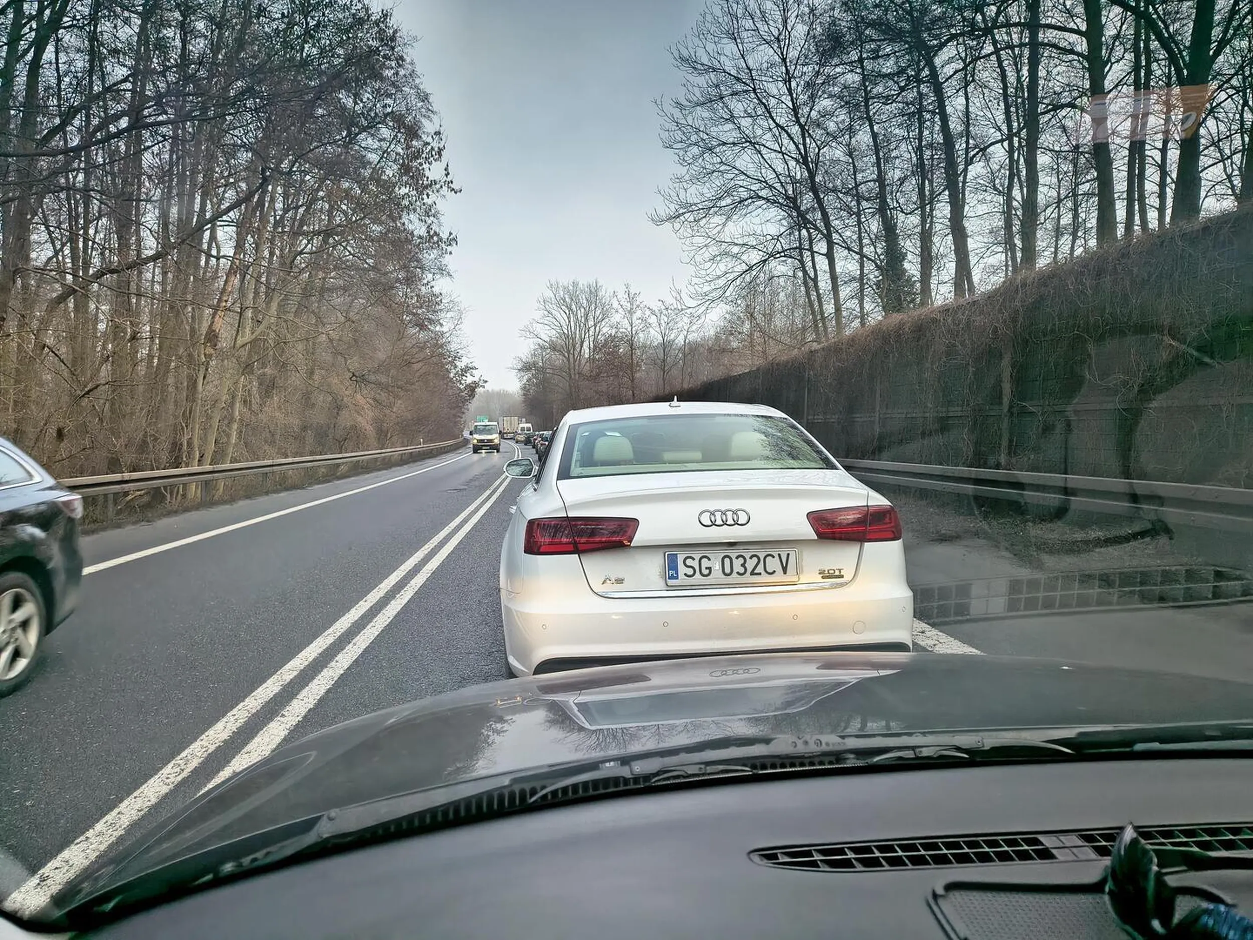 Piąte zero w Audi nie wie co to jest jazda na suwak