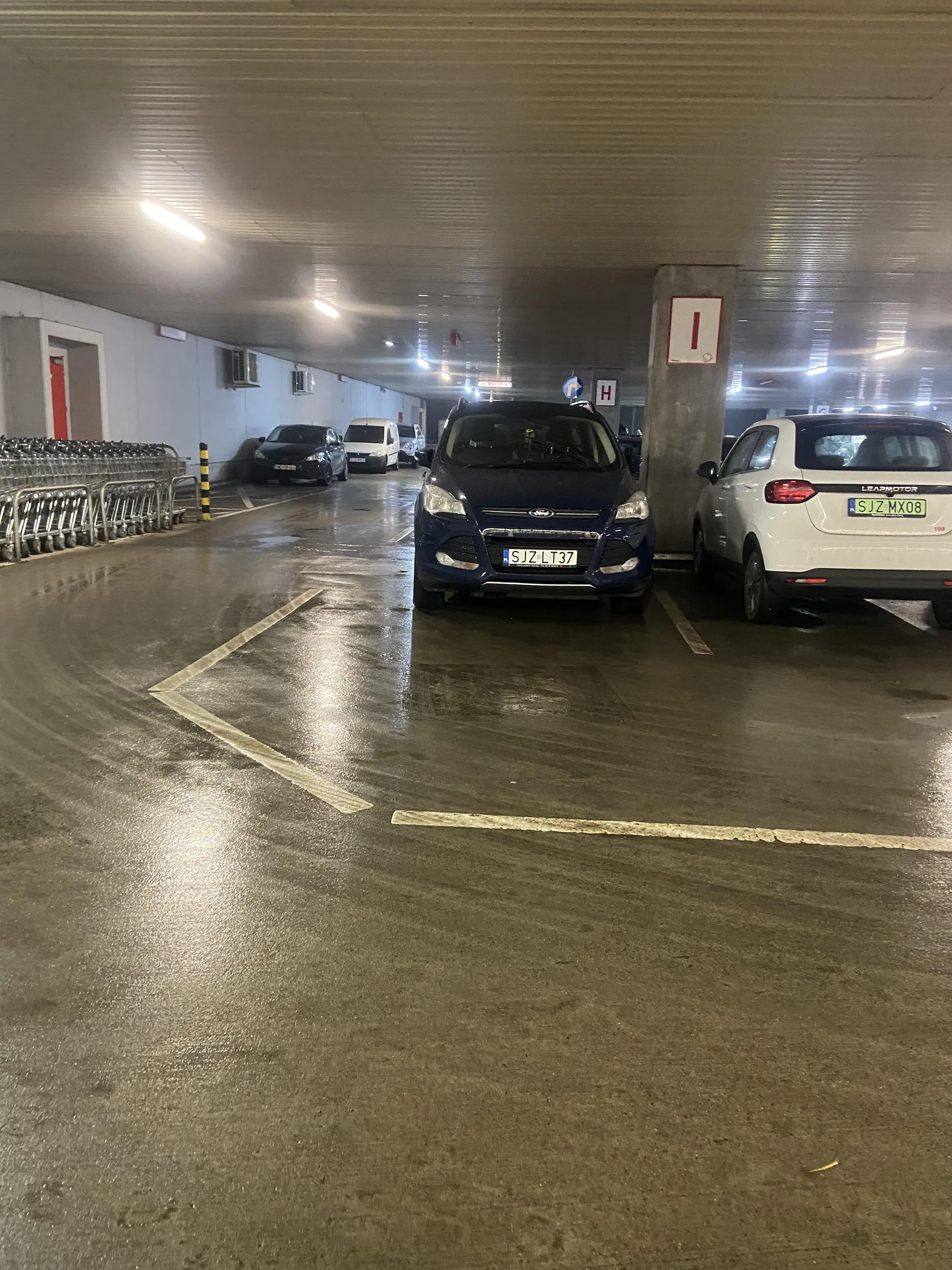 stanie na przejeździe na parkingu brawo