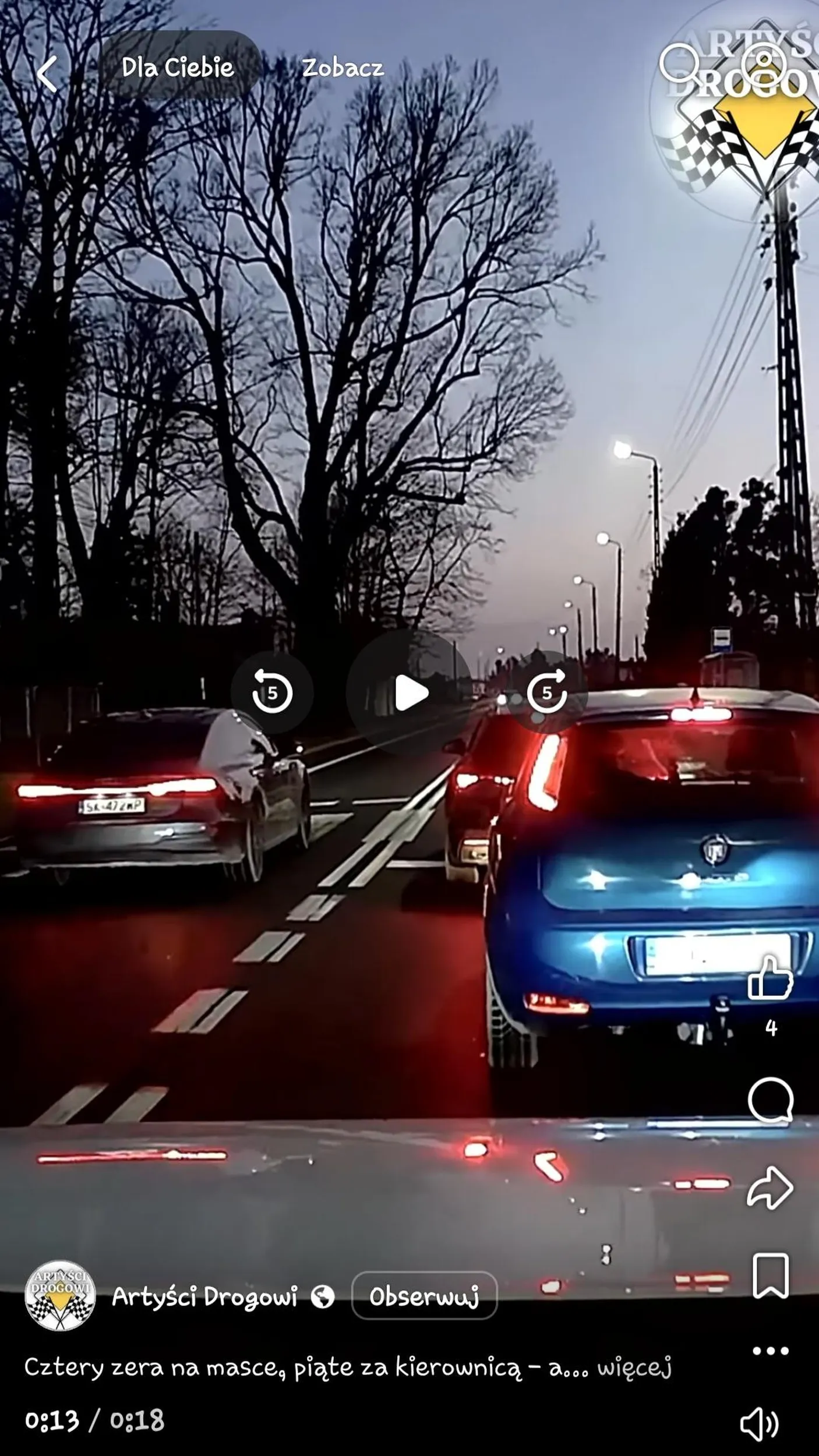 Oby stracił prawko.