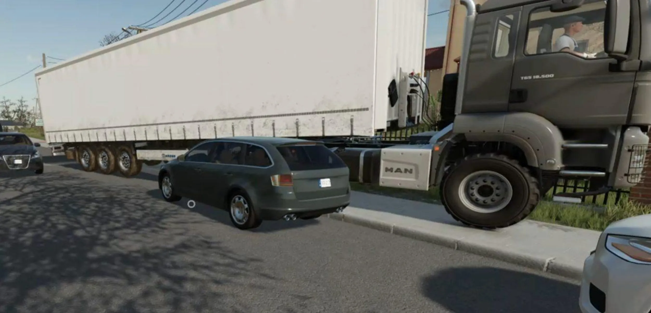 Nie polecam kierowcy tego pojazdu, zablokował mi ciężarówke