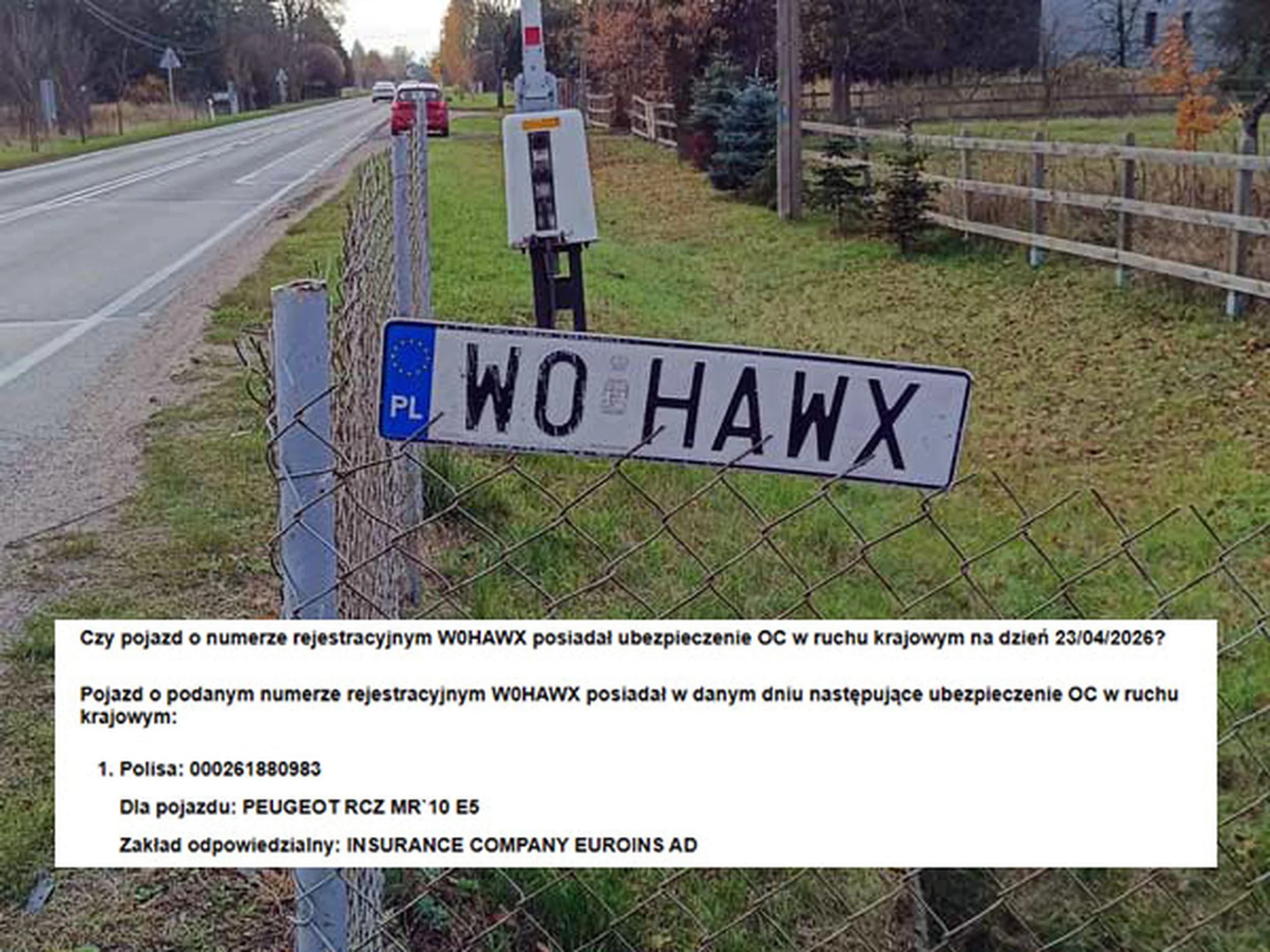 Fajny numer, blacha W0 HAWX