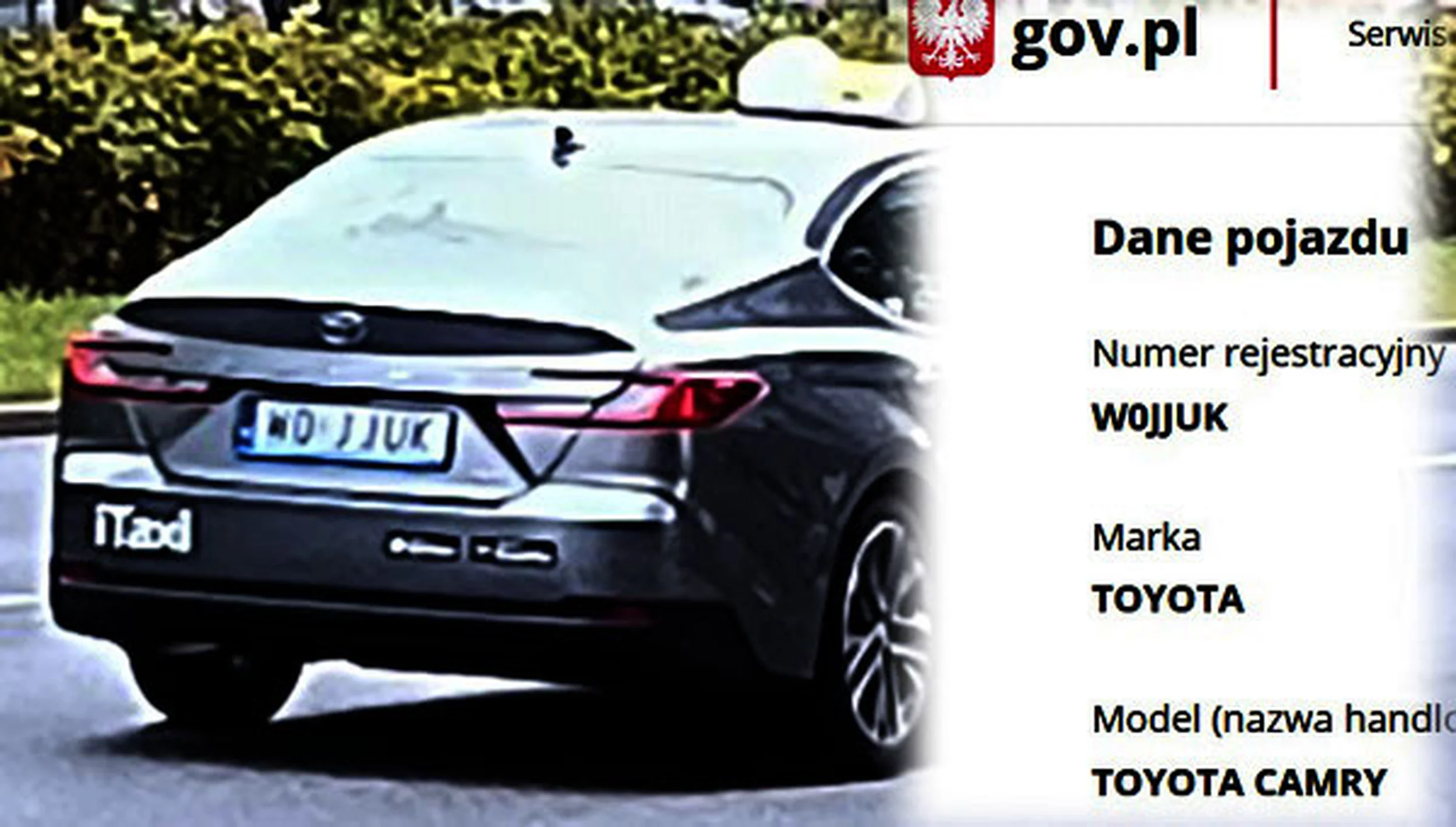 Fajny numer, blacha W0 JJUK