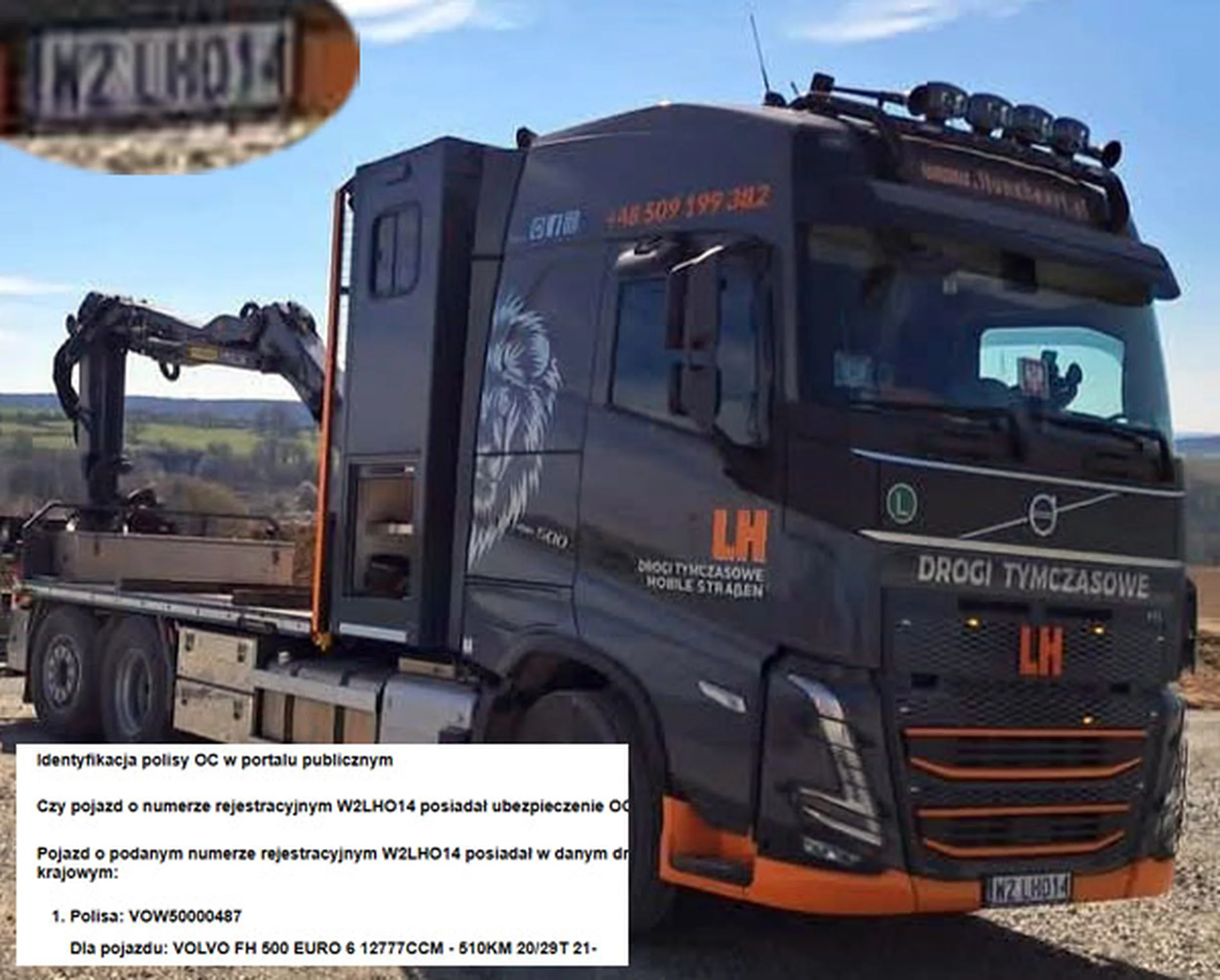 Fajny numer, blacha W2 LHO14