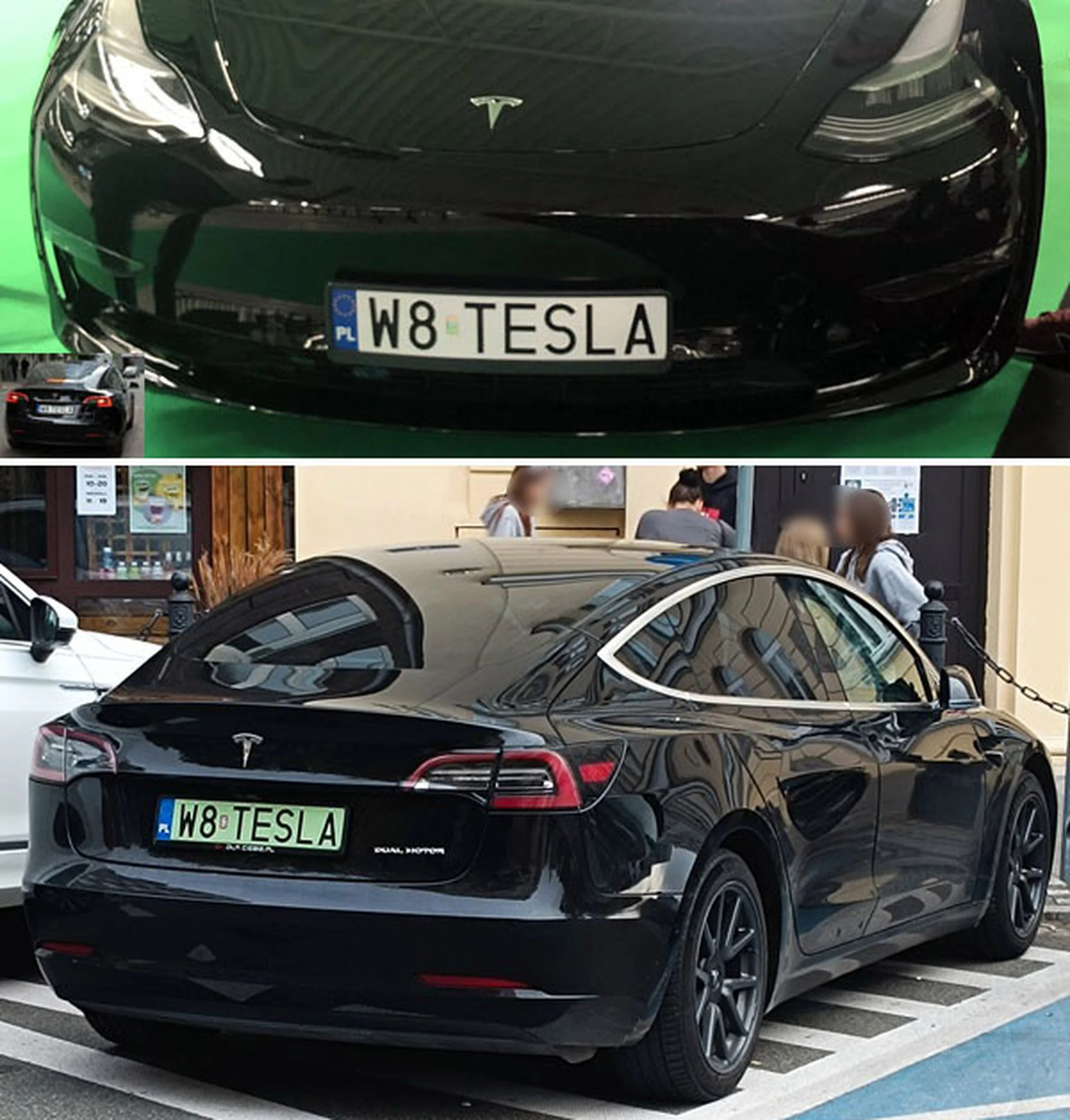 Fajny numer, blacha W8 TESLA