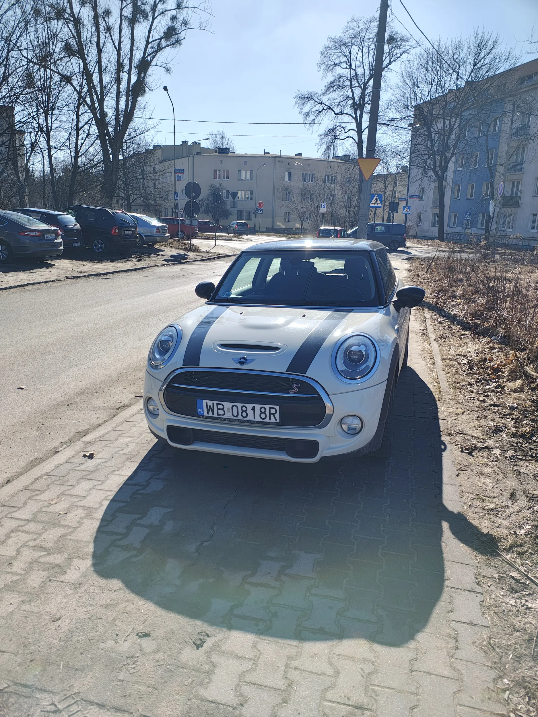 Pięknie pani zaparkowała zastawiając cały chodnik.