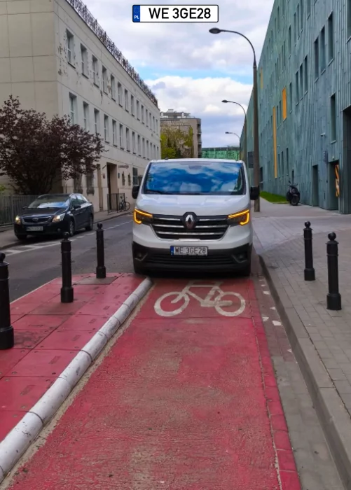 Przecież widać, że mam awaryjne włączone; tłumaczy się kierowca