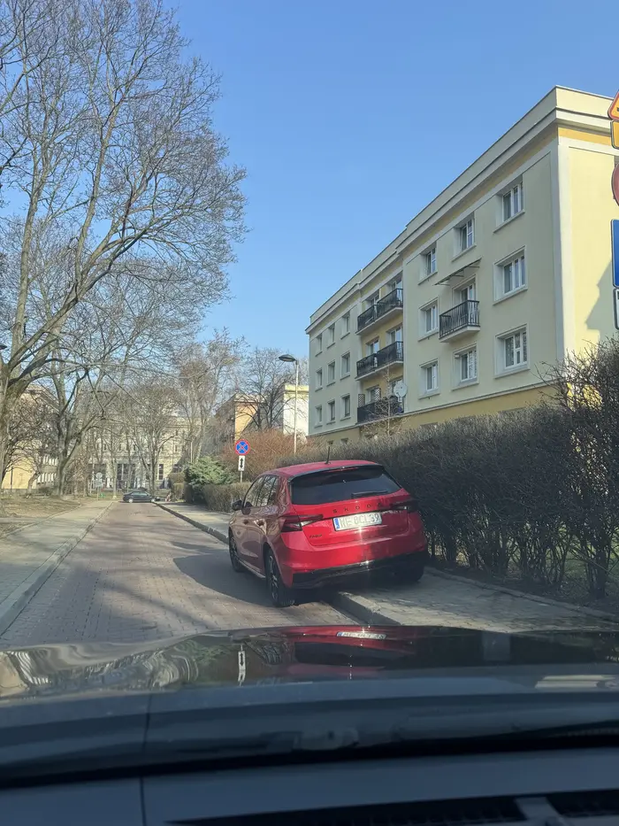 Parkowanie na drodze dla pieszych