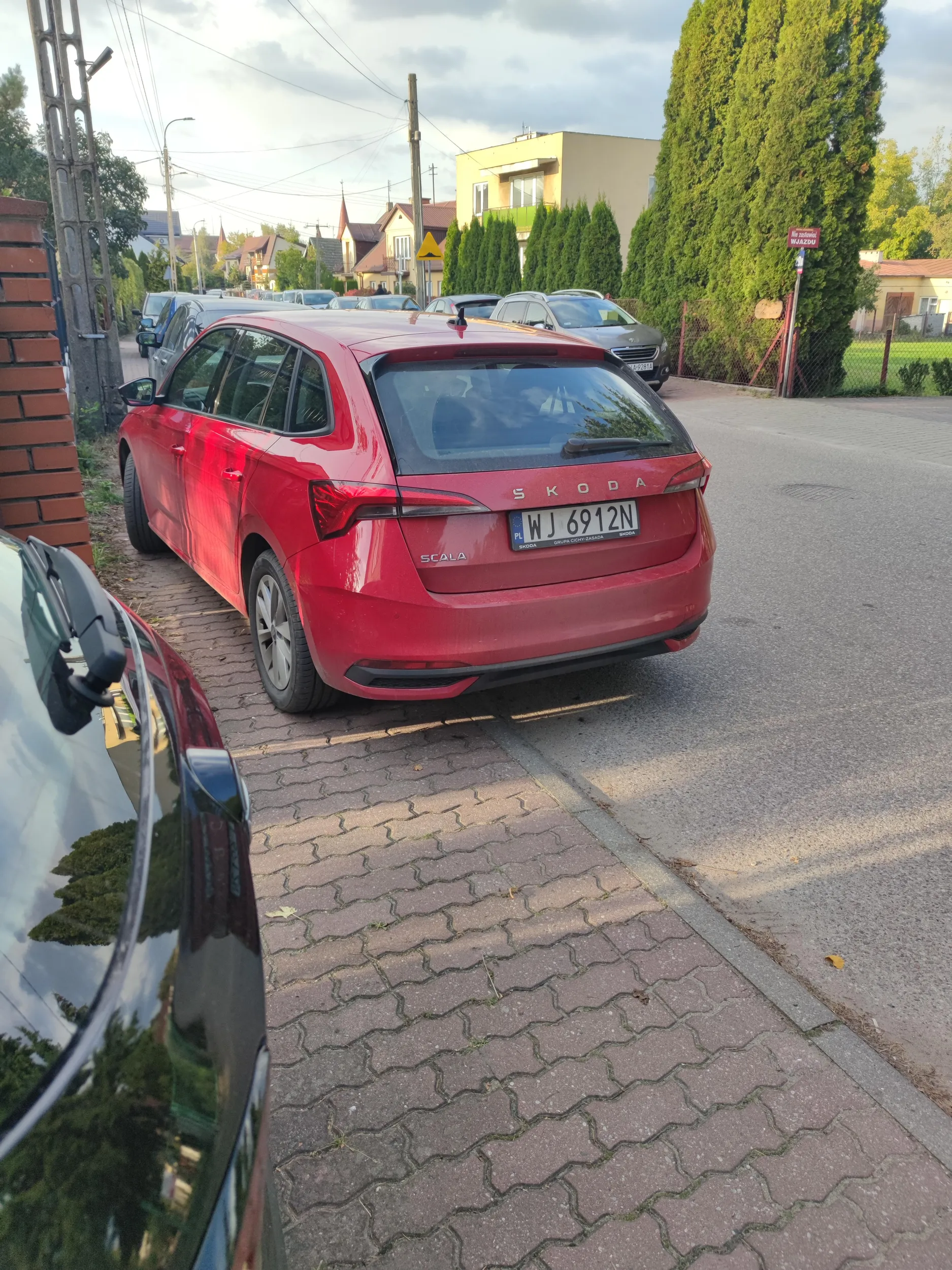 Kierowca bez mózgu. Najlepiej zastawić chodnik, bo trzeba bombelka z przedszkola odebrać. Proponuję od razu do środka budynku wjechać, po co na chodniku?