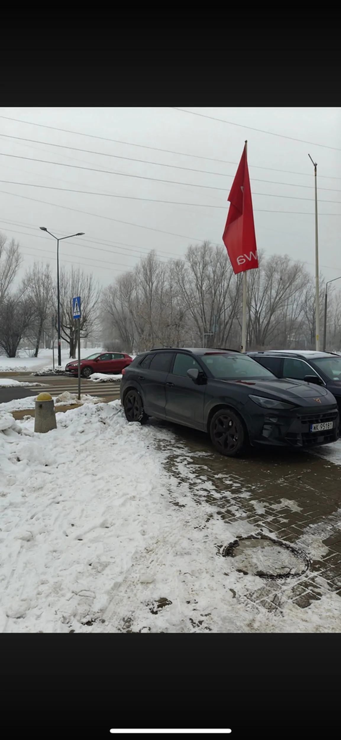 blokuje przejscie dla pieszych