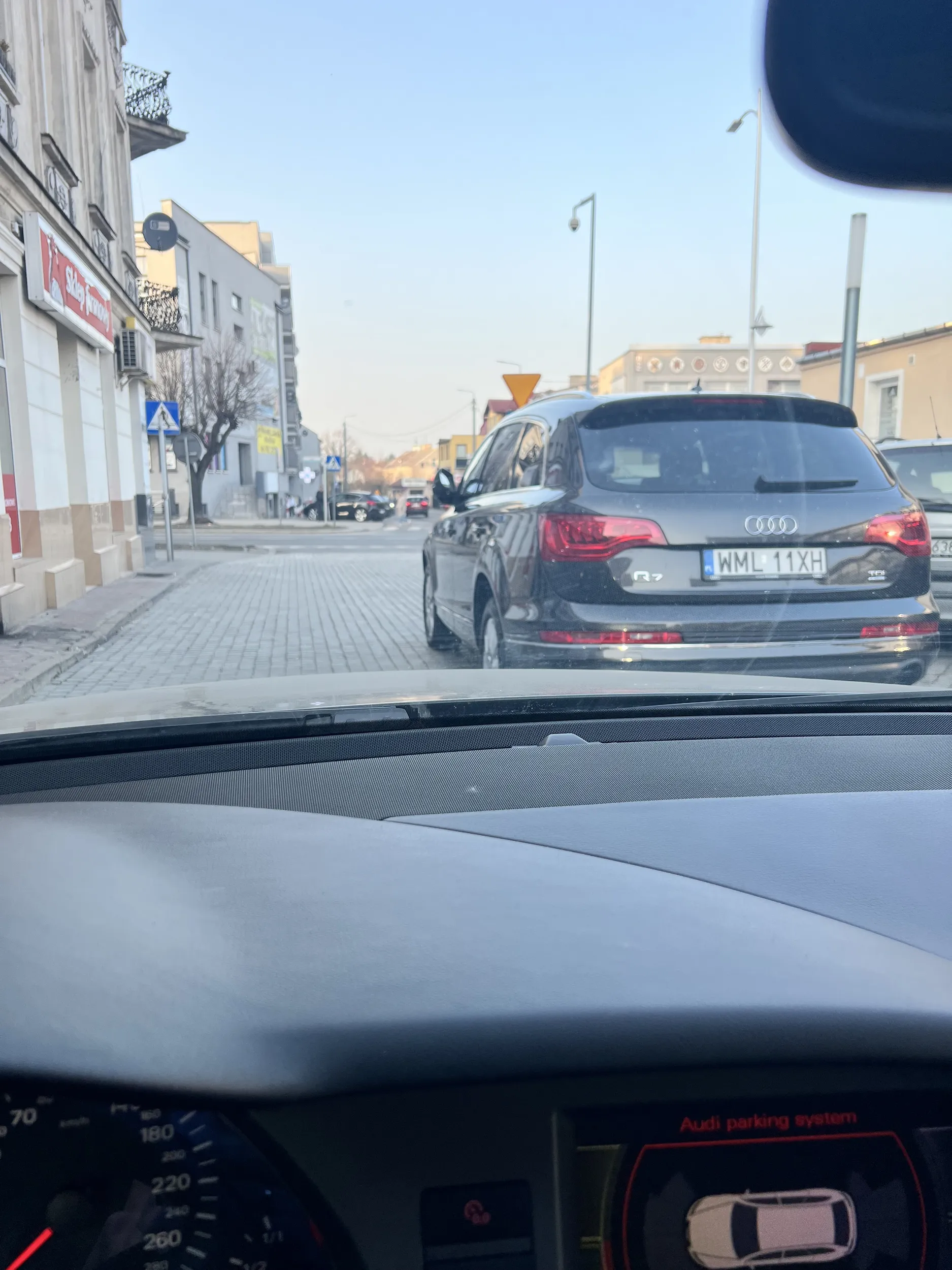 Pani blokuje przejazd dodatkowo jest bardzo arogancka i obraża ludzi którzy ją wytrąbią