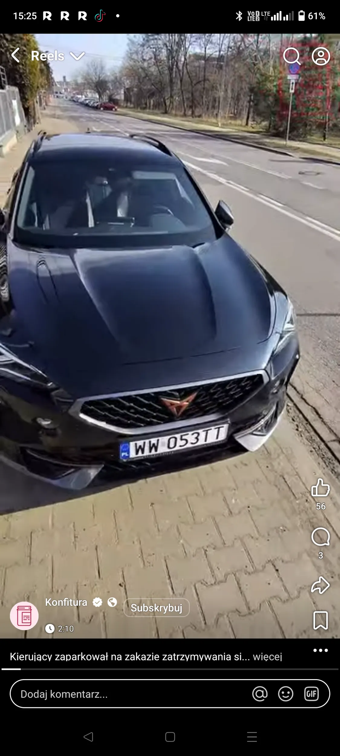 Szkoła jazdy Subaru ma w swoich szeregach kierowcę barana WW 053TT