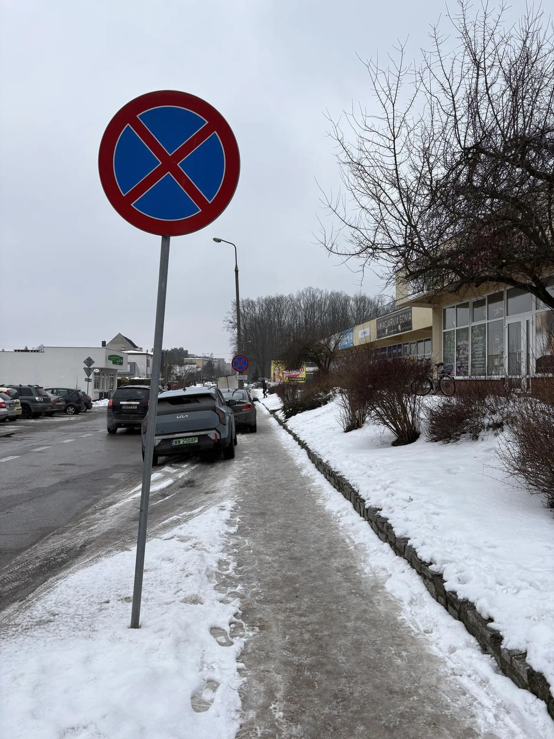 Pionki, ulica Dębowa 29.01.2026, godzina 10:36 Parkowanie na zakazie