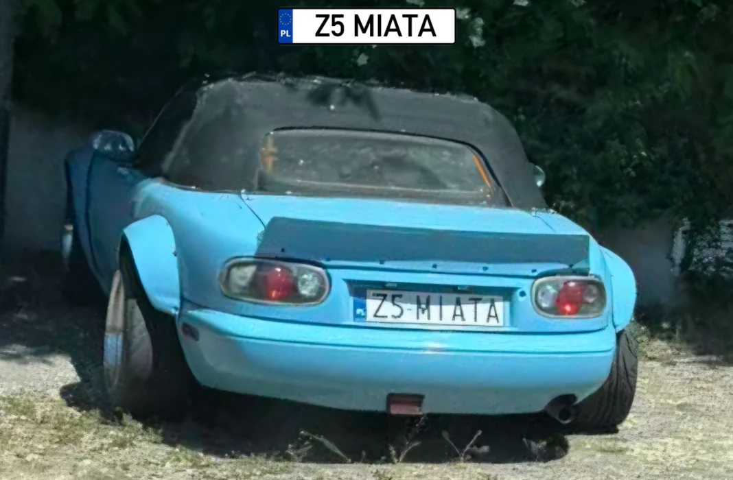 Z5 MIATA - numer rejestracyjny